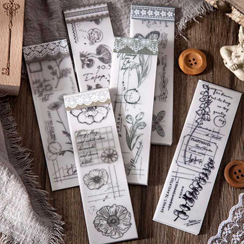 0Sheets Vintage Sulfuric Acid Paper Memo Pads For Scrapboo