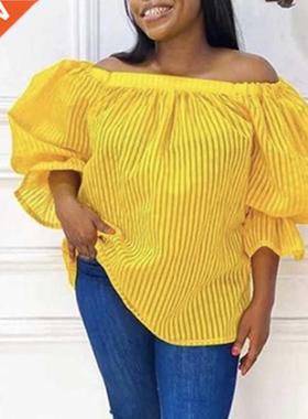 Large women's African shirt with see-through sleeves大码衬衫