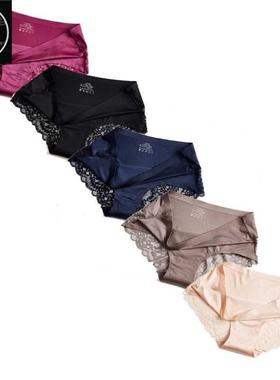3/5Pack Womens Seamless Underwear Ladies Sexy Lace Panties