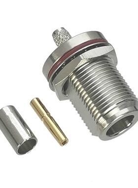 10Pcs Connector N Female Jack Nut Bulkhead Crimp RG58 RG142