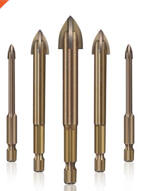 6/7PCS Cross Hex Tile Drill Bits Set Woodworking Tools Glass