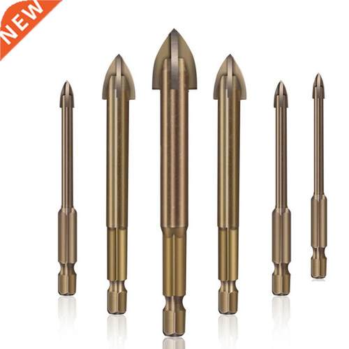 6/7PCS Cross Hex Tile Drill Bits Set Woodworking Tools Glass