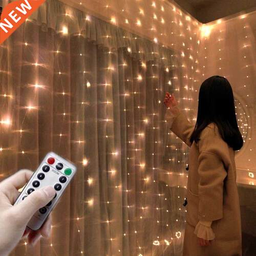 3M USB LED Curtains Festoon Led Light Garlands Christmas Lig