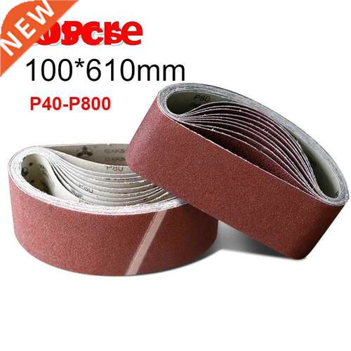 10pcs 100*610mm Sanding Belts 40-800 Grits Sandpaper Abrasiv