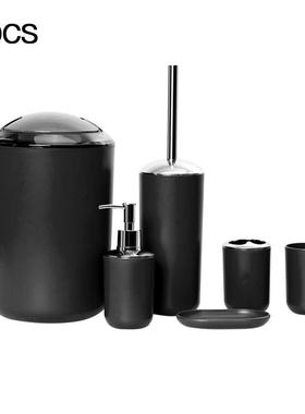 6pcs Luxury Bathroom Hardware Ccessories Set Plaic