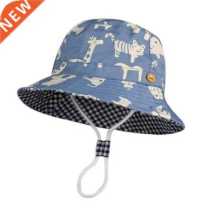 Summer Children Cotton Cartoon Bucket Cap For Boys Printing