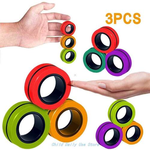 Magnetic Ring Toy Children Relax Fingertip Game Holiday gGft