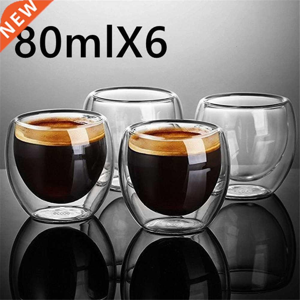 New Heat-resistant Double Wall Glass Cup Beer Espresso Coff