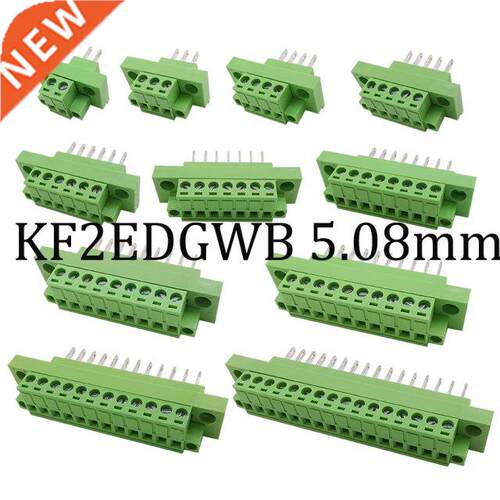 10Pair KF2EDGWB 5.08 2/3/4/5/6/7/8/9/10/12/16 Pin Connector
