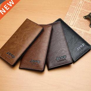 Clutch Retro Men Leather Color Soild Bag Long Wallet