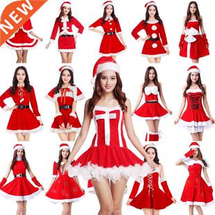 Christmas Dress Sexy Women Santa Claus Costume Fancy Dress