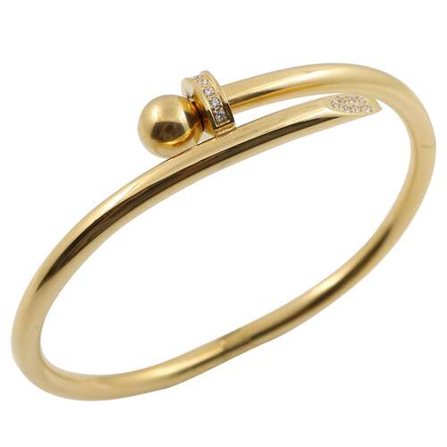 Stainless Steel Gold Color Crystal Bracelets Luxury Brand St