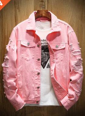 Spring Autumn New Men's Jean Jacket Slim Fit Cotton Denim Ja