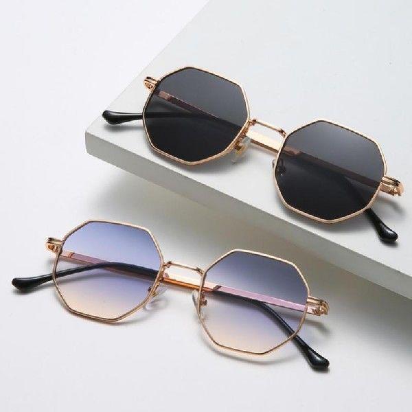 Sunglasses Women Fashion Luxury Retro Vintage Metal Octagon图片