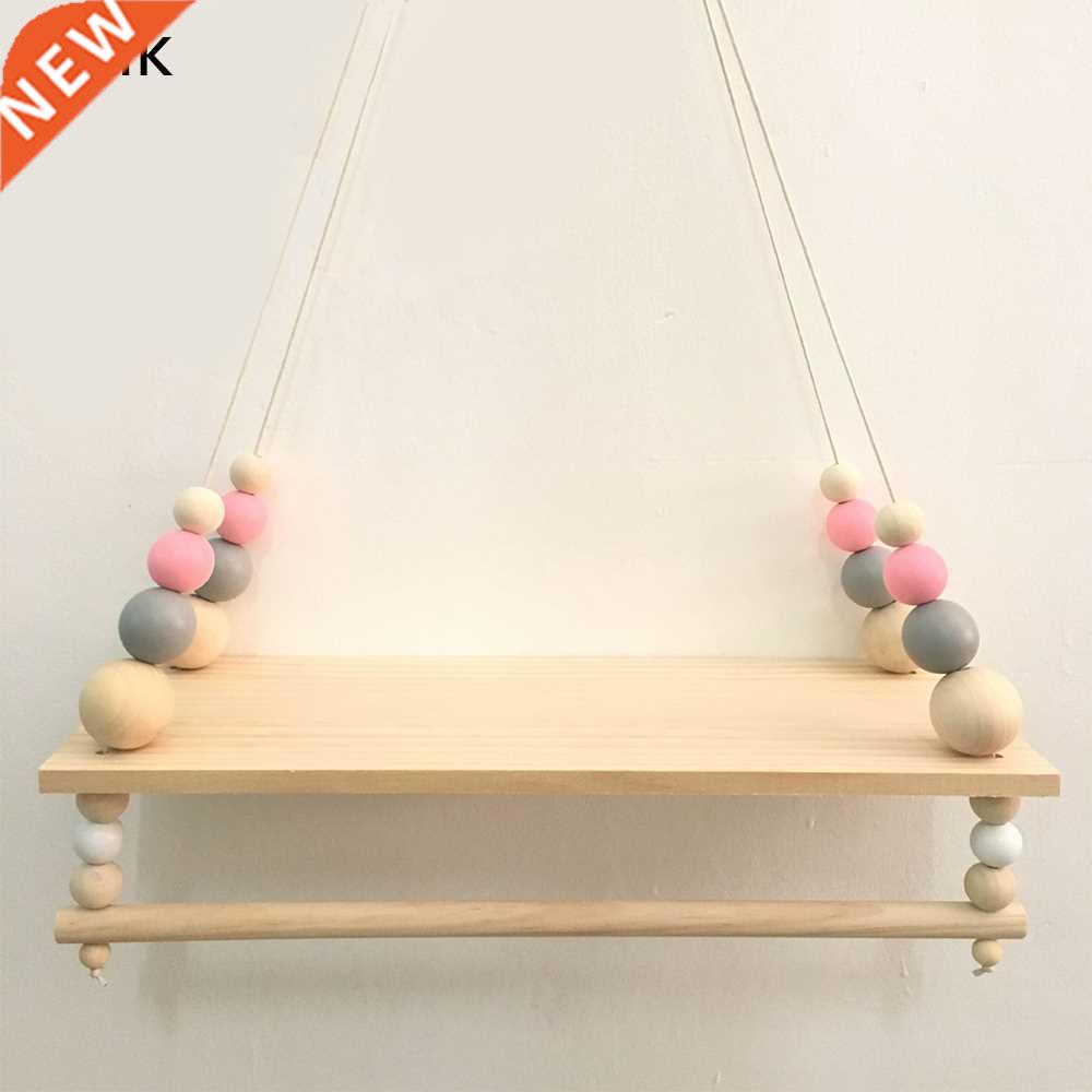 Handcrafted Shelf Kids Room Hanging Bead Shelf Nordic Style