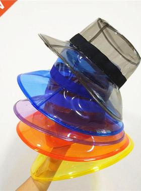 Solid Transparent Women's Buckets Hats Caps Girls Gorras Lad