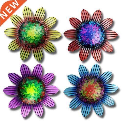 G6DA Wrought Iron Wall Art Flower Decor Metal Flowers