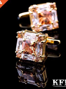 KFLK jewelry for men's brand of high quality square gold cuf