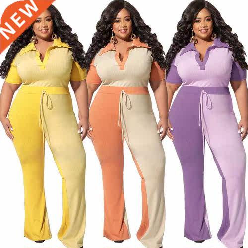 Xl-5xl Large size ladies fashion splicing fat MM casual suit