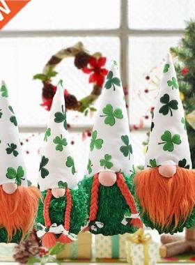 Mainan Boneka Mewah Swedia Kurcaci Leprechaun Shamrock Hari