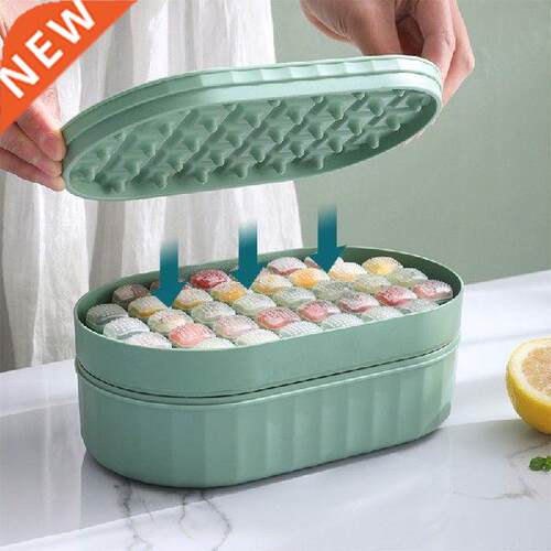 Press Type Ice Cube Maker Silicone Ice Tray Making Mold