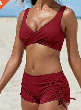 Suer Large Swisuits Plus Size Tankini Sets Feale Swiwea