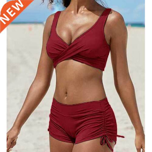 Suer Large Swisuits Plus Size Tankini Sets Feale Swiwea