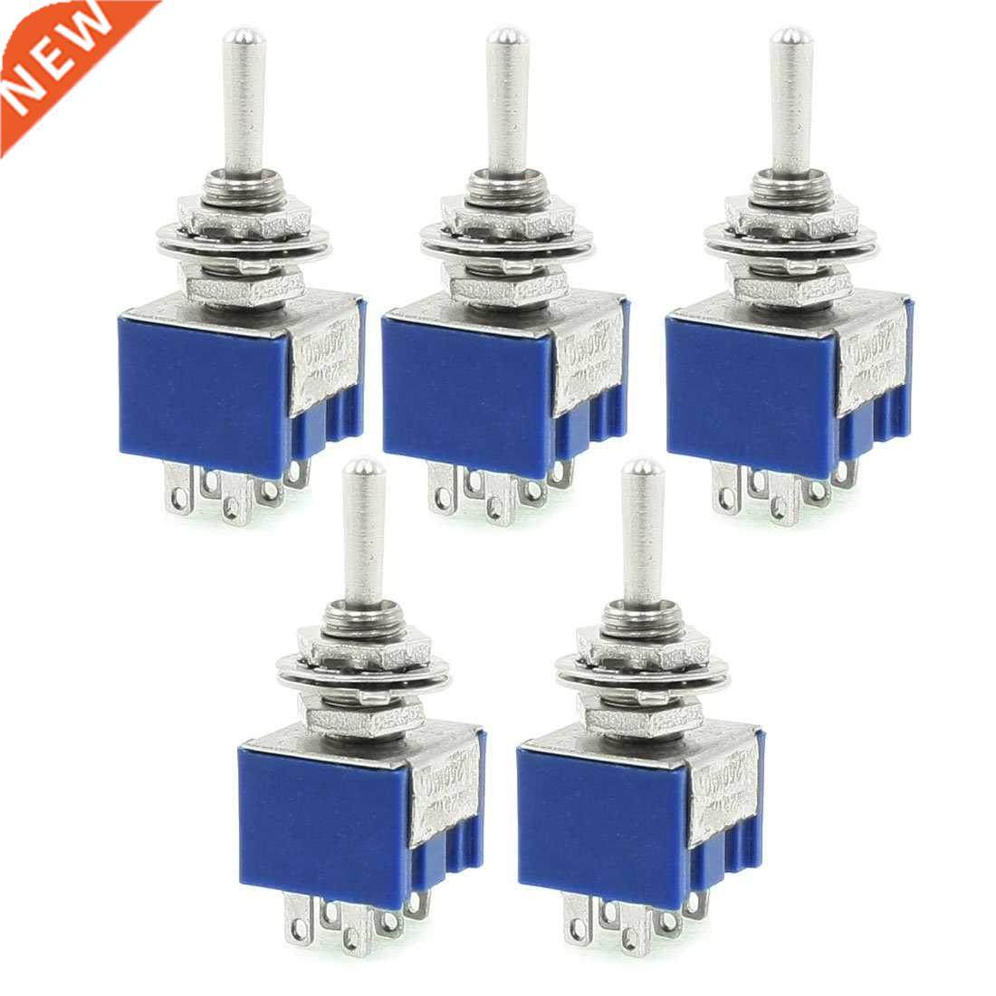5 Pcs ON-OFF-ON -Terminals Pole Throw Toggle Switch 6A 125V