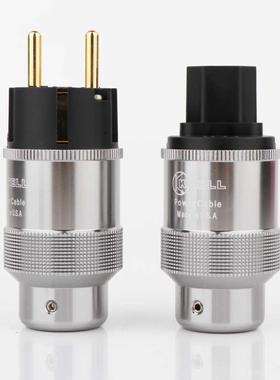 Pair Hi-End Krell Gold Plated EU Power Plug IEC Audio Connec