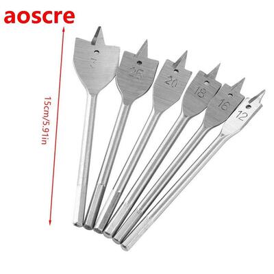 Hole Saw Drill Bit 6Pcs 12/16/18/20/25/35mm Flat Hole Saw Dr