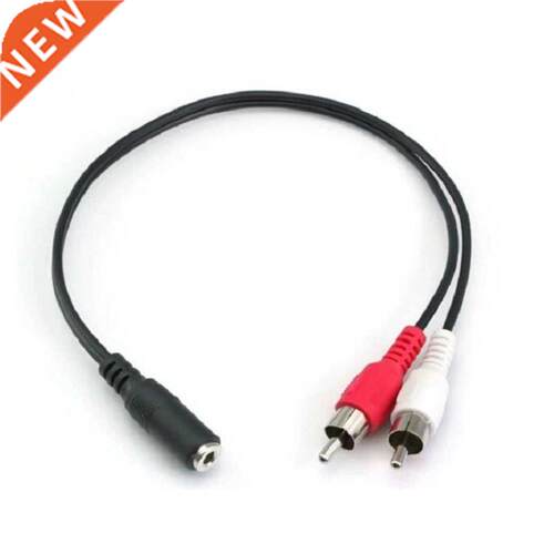 3.5mm Stereo Female To 2 Male RCA Jack Adapter Aux Audio Y C