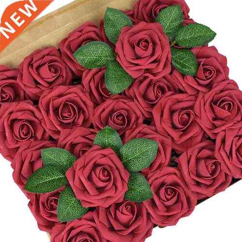 100Pack Artificial Rose Bouquet Faux Foam Flower Wedding Bri