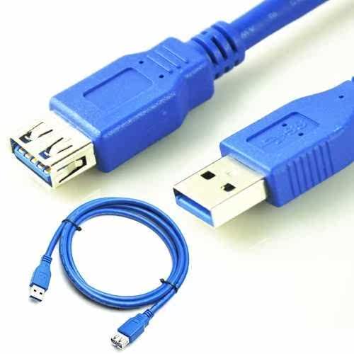 1M Blue USB Cable .0 A Male to A Female Extension USB Cable