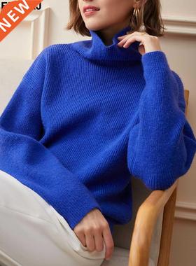 2022 Women's Sweater Autumn Winter Warm Turtlenecks Casual L
