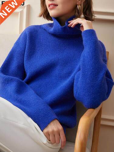 2022 Women's Sweater Autumn Winter Warm Turtlenecks Casual L