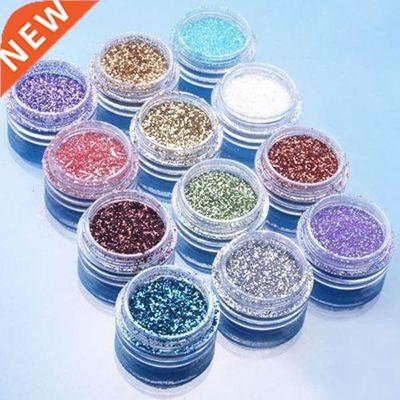 12 Pcs Nail Art Decor Glitter Dust Powder Set  Acrylic