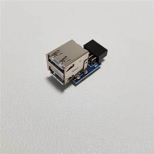 9Pin to 2 Port USB A Female Converter PCB Board Card PC Case