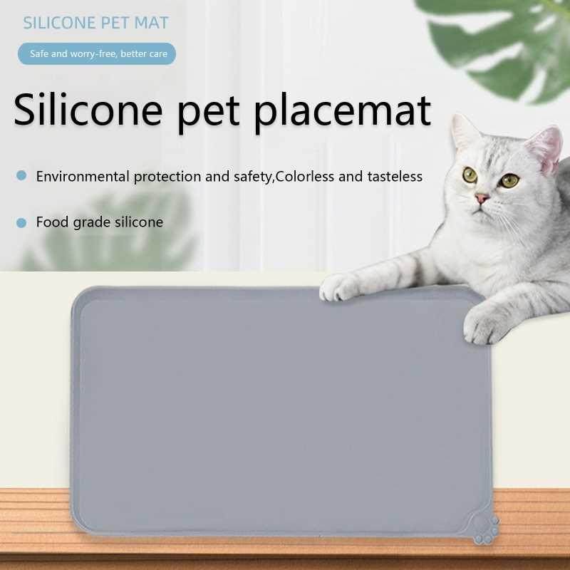 Waterproof Non-slip Silicone Pet Placemat Food Pan Mat With