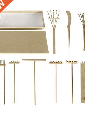 9pcs Relaxation Natural Bamboo Sandbox Play Fidget Toy Zen