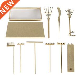 9pcs Relaxation Natural Bamboo Sandbox Play Fidget Toy Zen