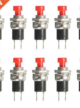 10pcs Lockless 0.5A 250V AC Momentary ON/OFF 2 Pin Push Butt