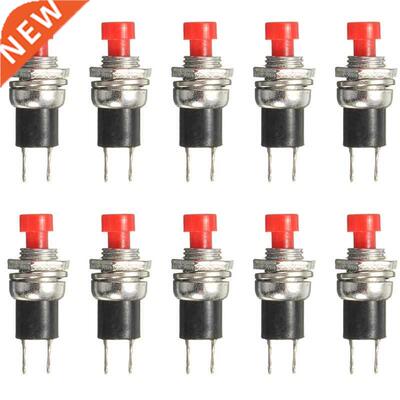 10pcs Lockless 0.5A 250V AC Momentary ON/OFF 2 Pin Push Butt