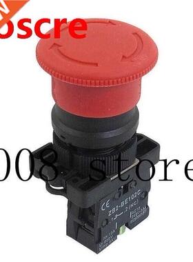 1pcs 600V 10A Red Mushroom Emergency Stop Switch XB2-ES542 2