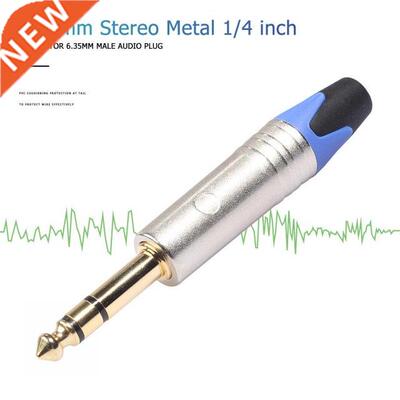 6.35mm Jack Stereo Metal 1/4 inch Connector 6.5mm Male Audio