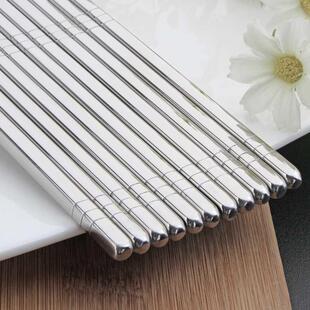 5 Pairs/Set Chinese Metal Chopsticks Non-slip Stainless Stee