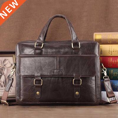 High Qulity Men's Bg Genuine Lether Men's Briefcses Lpt