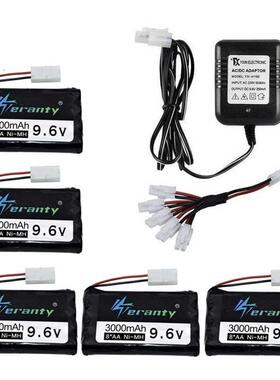 9.6v 3000mah Rechargeable Battery + 9.6v Charger For Rc toys