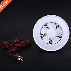 12V Ceiling Fan with LED Lamp Hanging Camping Tent Fan for O