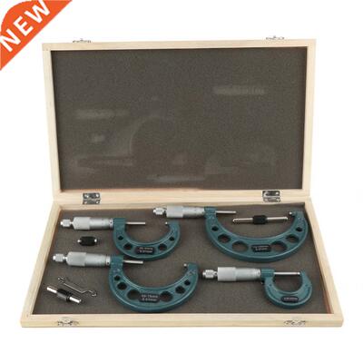 4pcs 0-100mm Outside Micrometers Thickness Gauge Measuring C