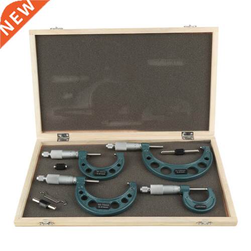 4pcs 0-100mm Outside Micrometers Thickness Gauge Measuring C